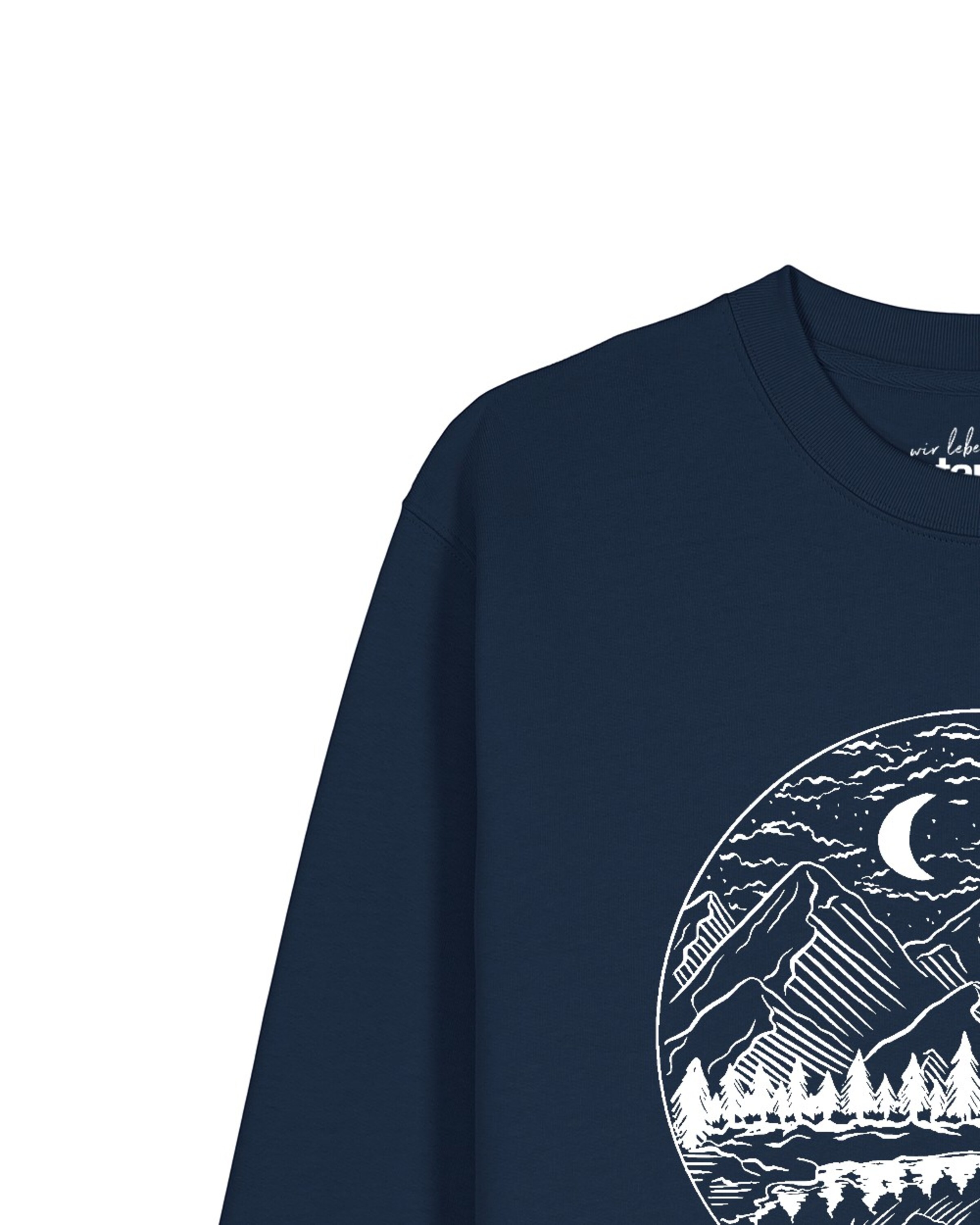 Watapparel Sweatshirt 'Mountains By Night' in Blauw