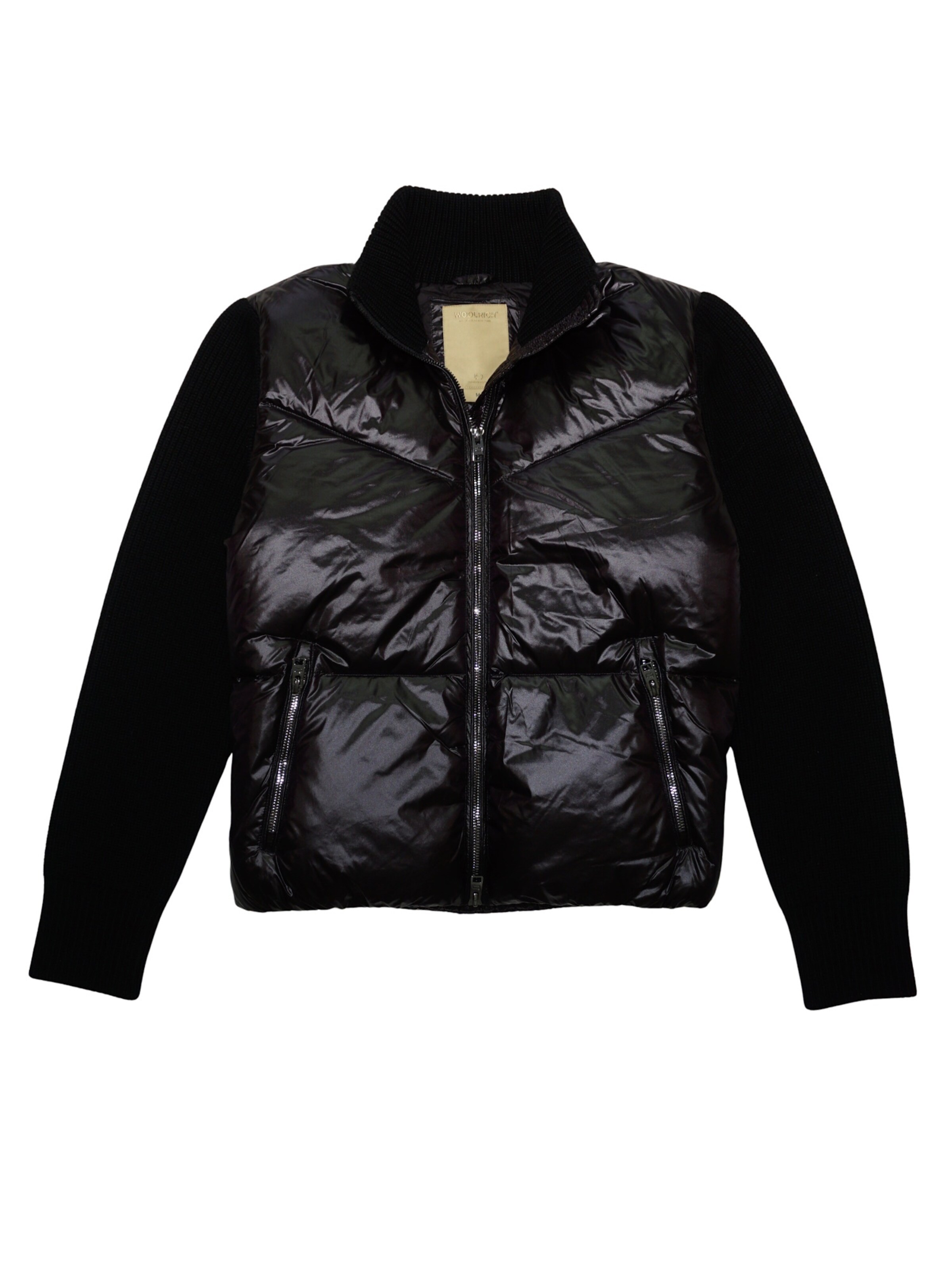 Woolrich Winterjacke 'Aliquippa Hybrid' in Schwarz: Vorderseite