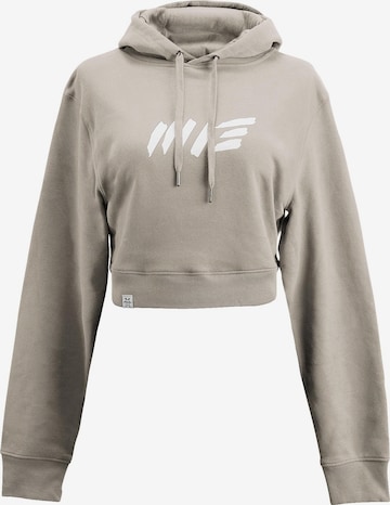 Manufaktur13 Sweatshirt 'Crop Hoodie' in Grau: Vorderseite