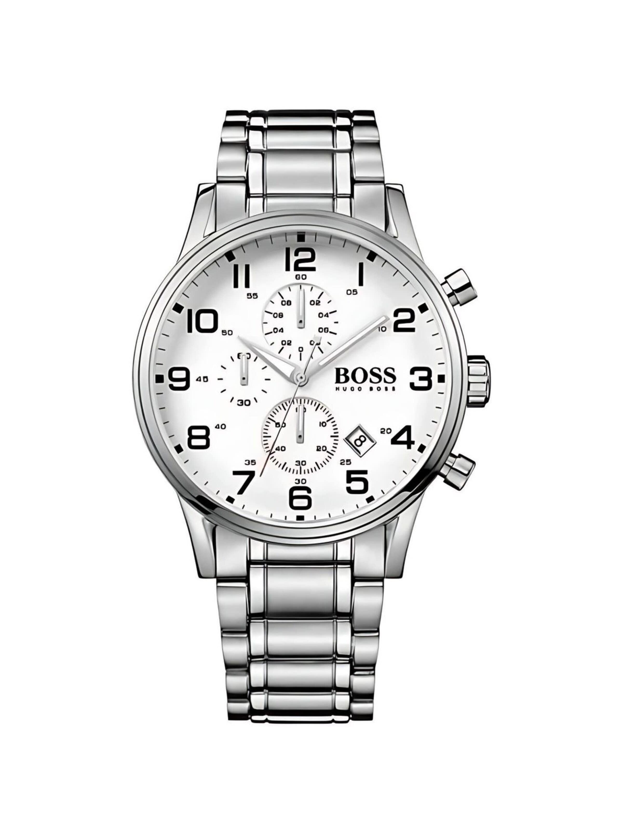 Montre à affichage analogique 'HB1513182' HUGO BOSS en argent : devant