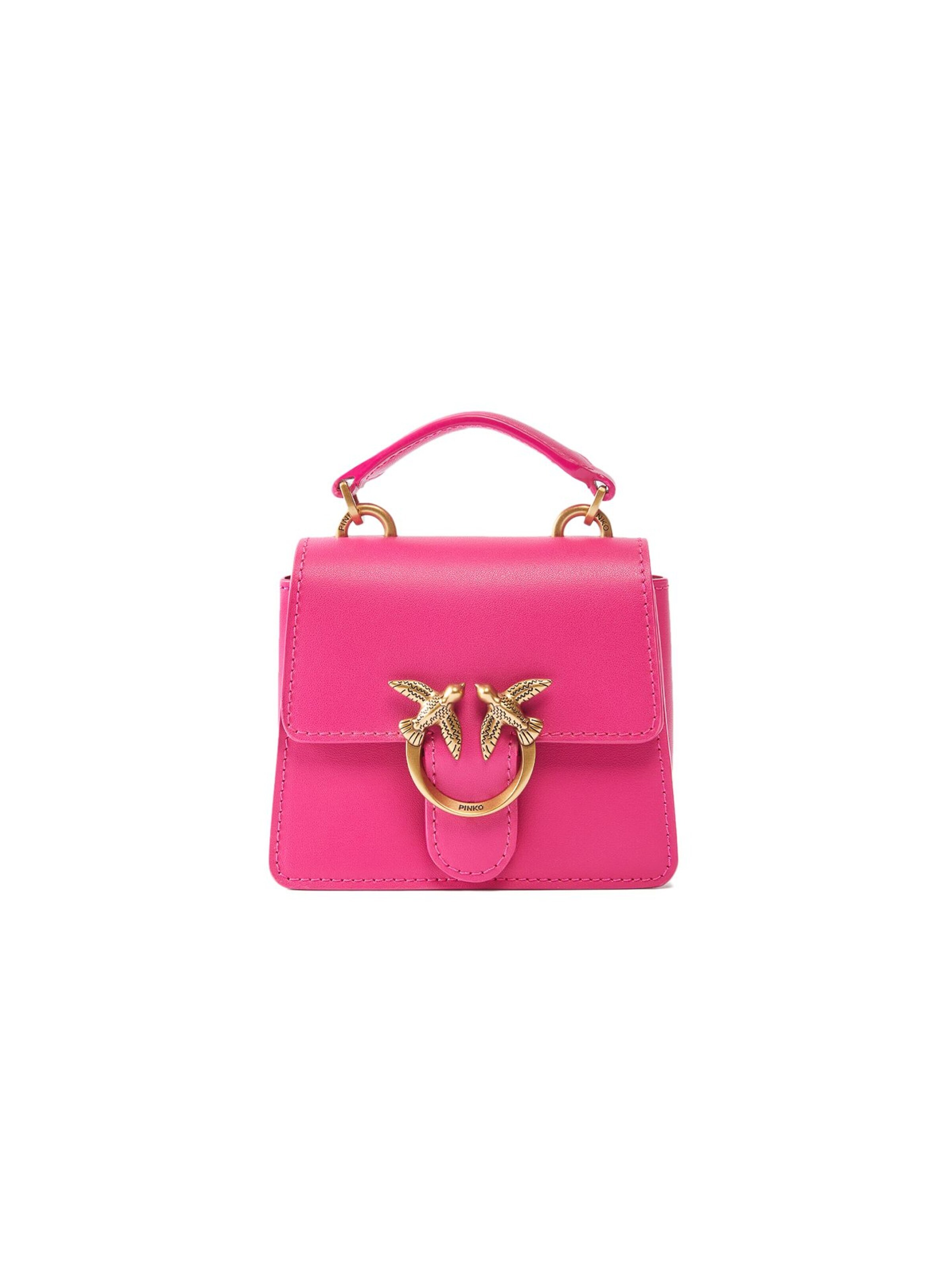 PINKO Handtasche 'Love One Top Handle Micro Light Vitello Seta'‌‌‌‌‌‌ in Pink: Vorderseite