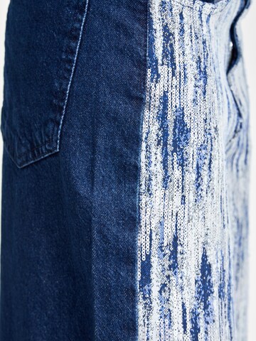 IT'S BASIC Wide leg Jeans in Blue