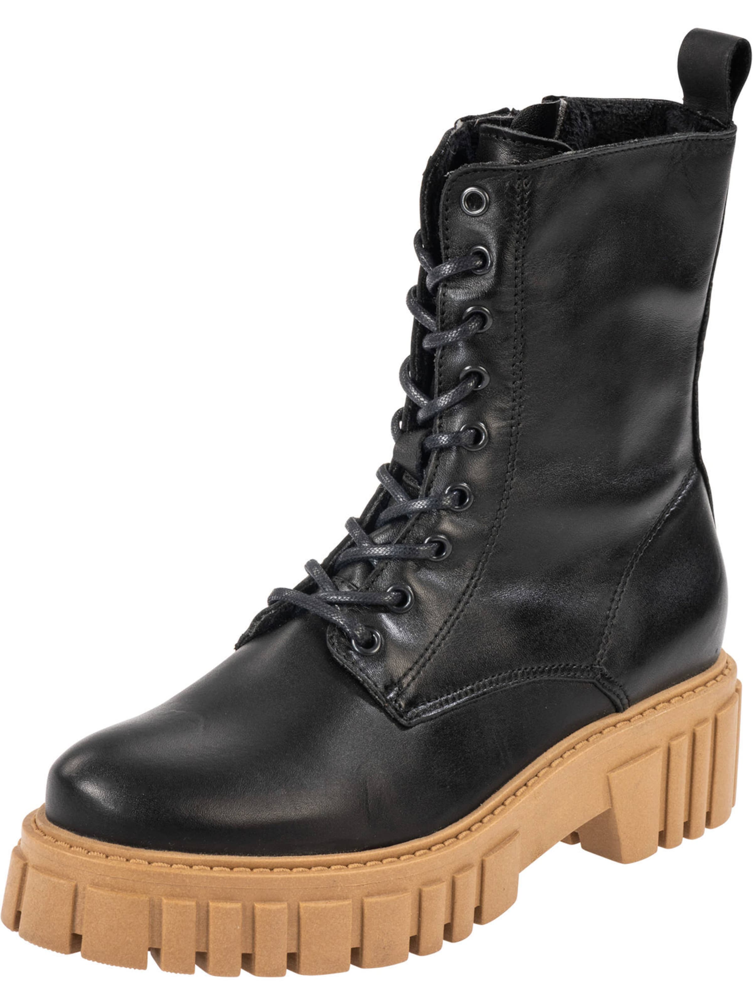 Bottines à lacets 'Naxos' Palado en noir : devant