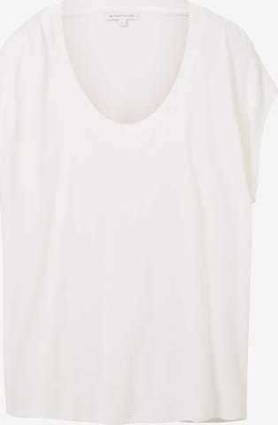 T-shirt TOM TAILOR en blanc : devant