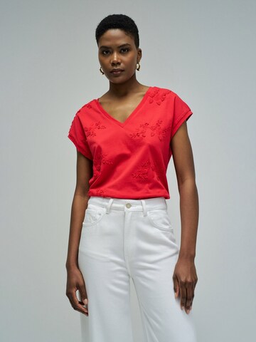 Salsa Jeans Shirt in Rood: voorkant