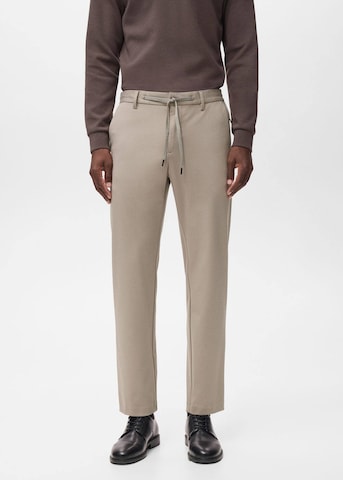 MANGO MAN Slim fit Pants 'Polen' in Grey: front