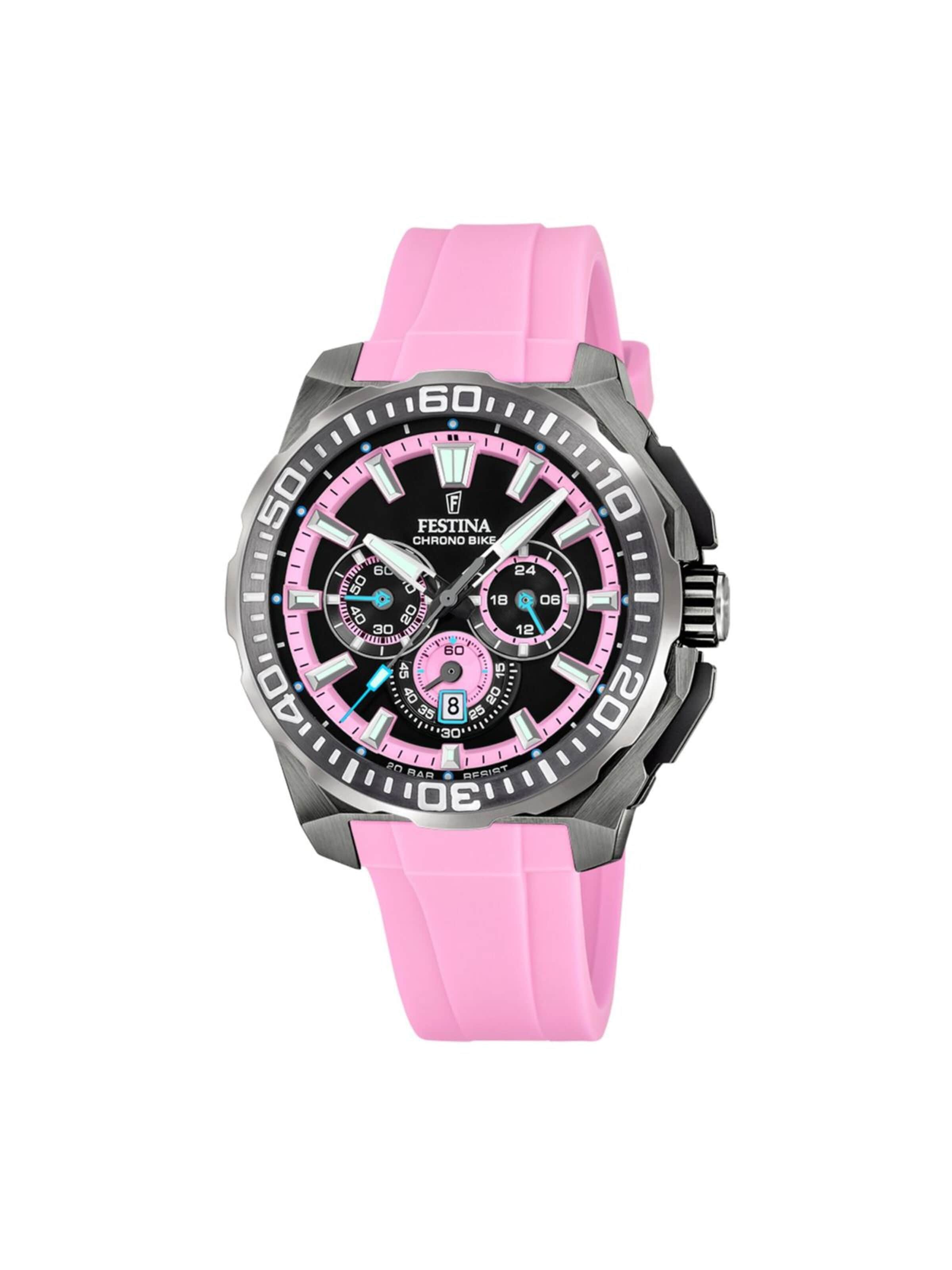 Montre à affichage analogique 'Chrono Bike' FESTINA en rose : devant