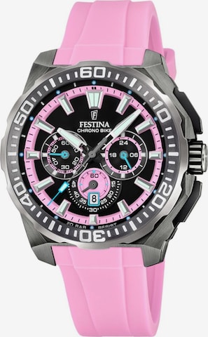 Montre à affichage analogique 'Chrono Bike' FESTINA en rose : devant