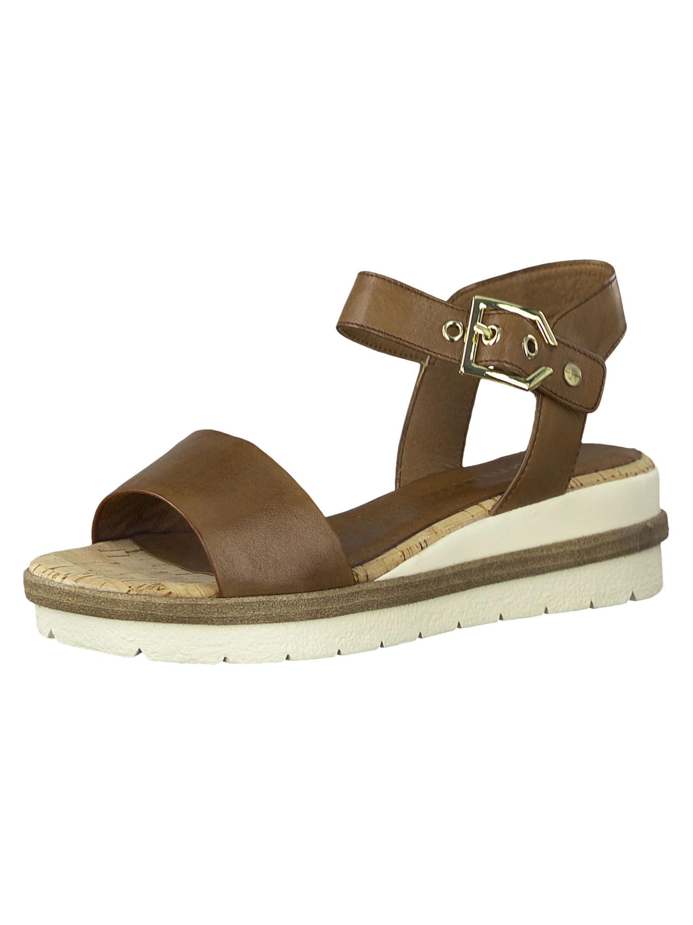 Sandales Tamaris en marron : devant