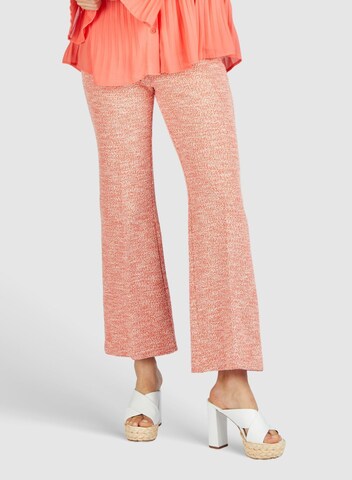 MARC AUREL Flared Pants in Orange: front