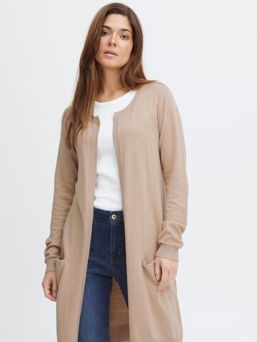 PULZ Jeans Knit cardigan 'Sara' in Beige