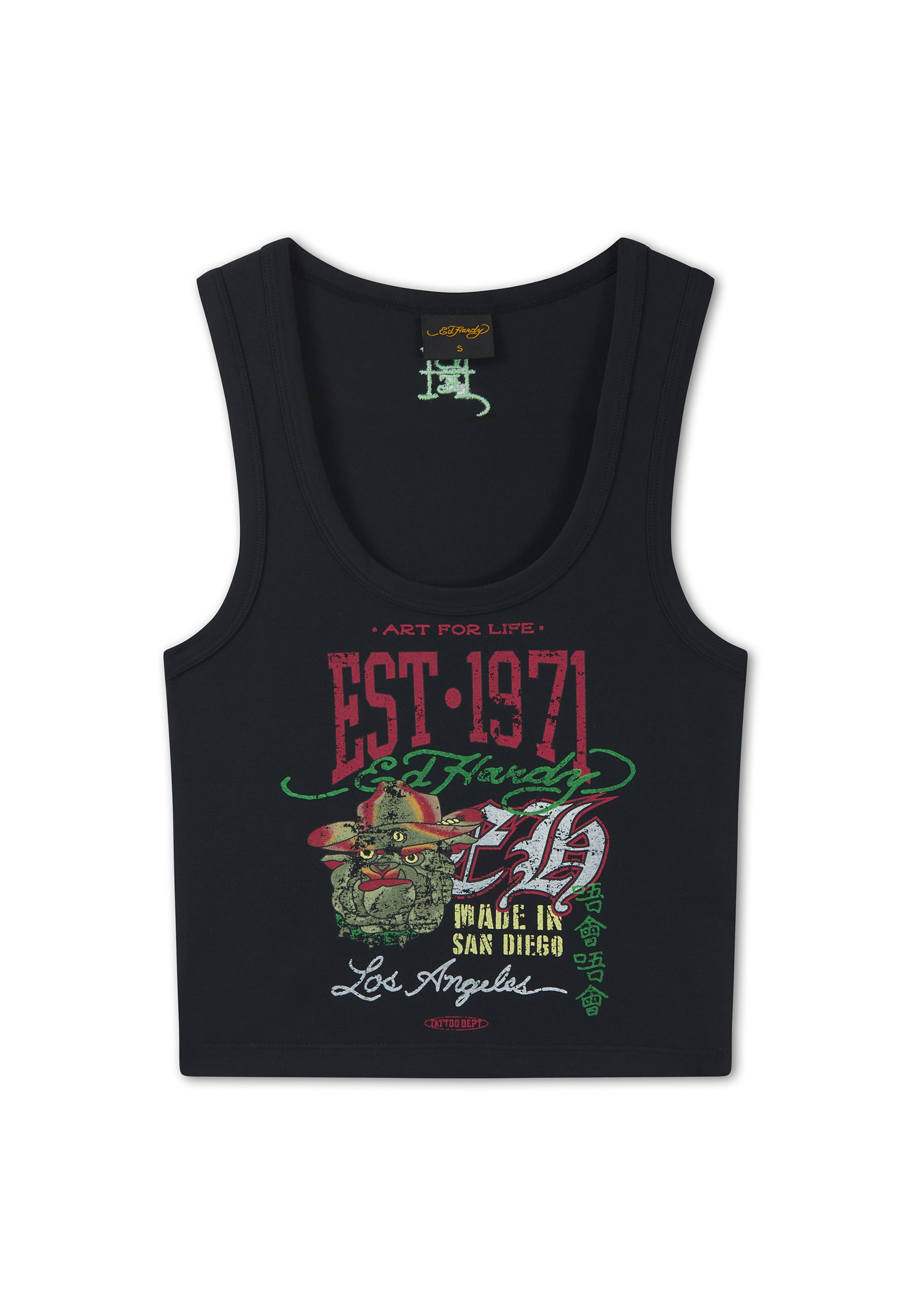 Haut Ed Hardy en noir : devant