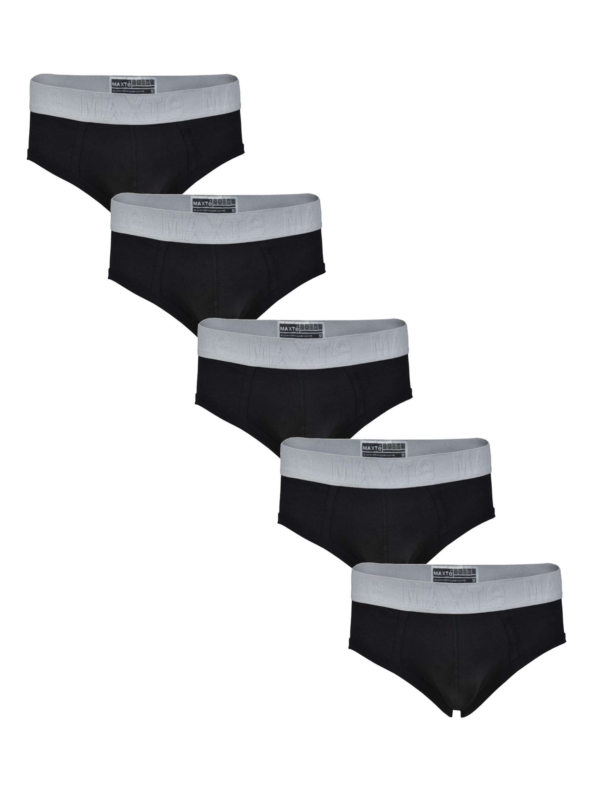 Maxte Panty 'COTTON MAX Slips Men 5er Pack' in Black: front