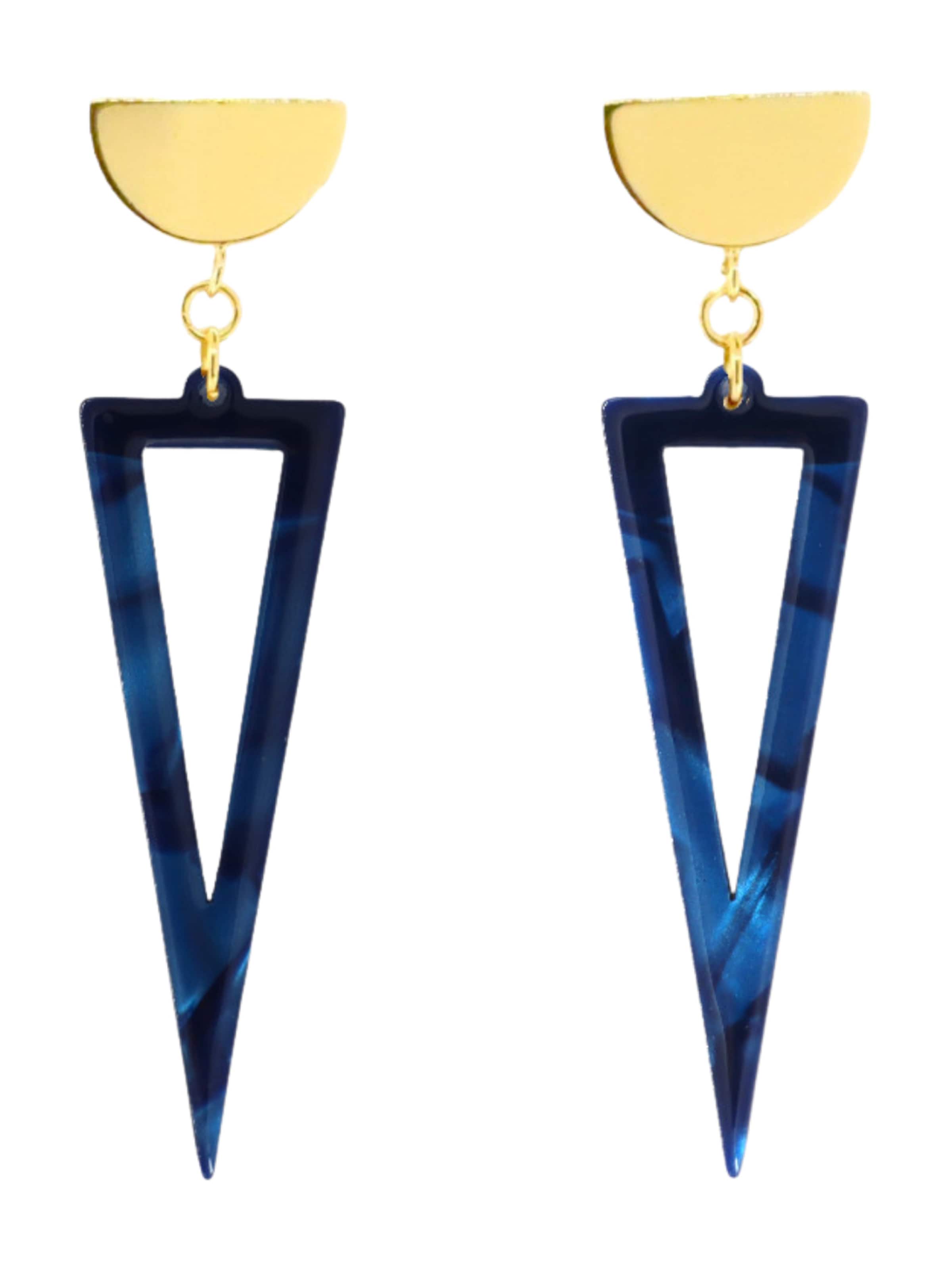 Fräulein Wunder Náušnice – modrá: přední strana