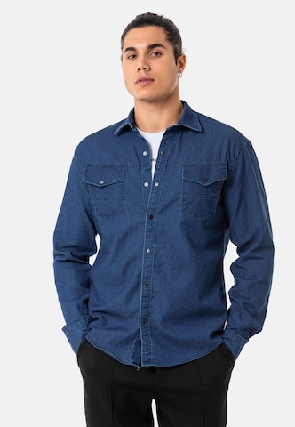 Redbridge Regular fit Overhemd in Blauw: voorkant