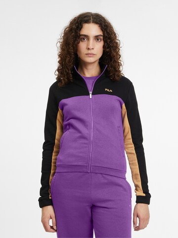 FILA Zip-Up Hoodie 'BRUCKBERG' in Purple: front