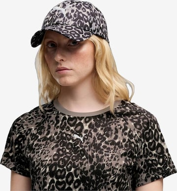 Cappello da baseball sportivo 'Puma Ess Elevated Aop Bb Cap' di PUMA in nero: frontale