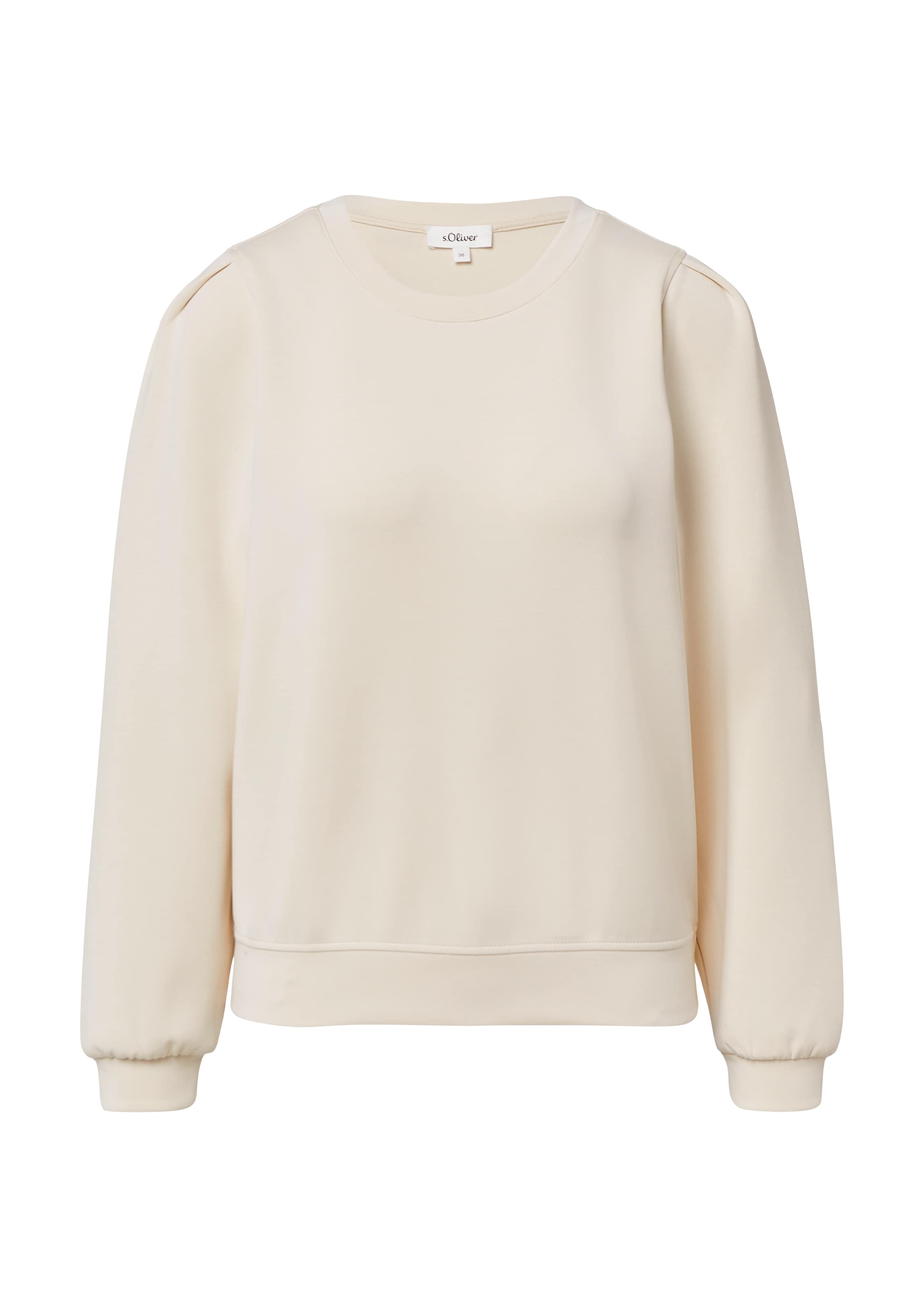 s.Oliver Sweatshirt in Beige: voorkant