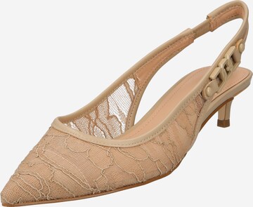 GUESS Slingback pumps 'JEREN2' i beige: framsida