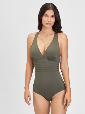 LASCANA Triangle Swimsuit in Green: front