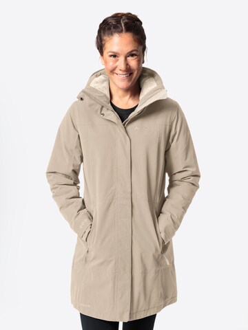 VAUDE Outdoorjas '  Skomer  ' in Beige: voorkant