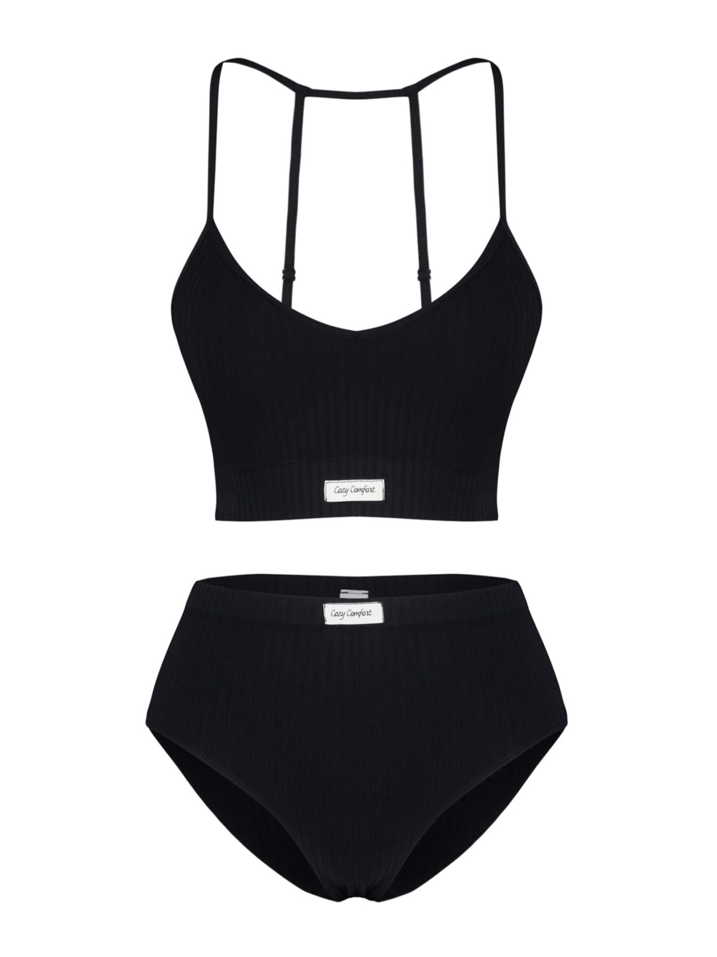 Trendyol - Bustier Conjuntos de ropa interior en negro: frente