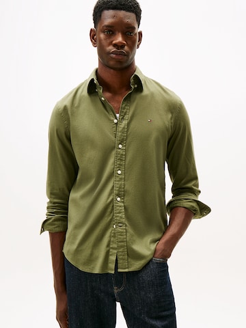 TOMMY HILFIGER Regular Fit Hemd in Grün: Vorderseite