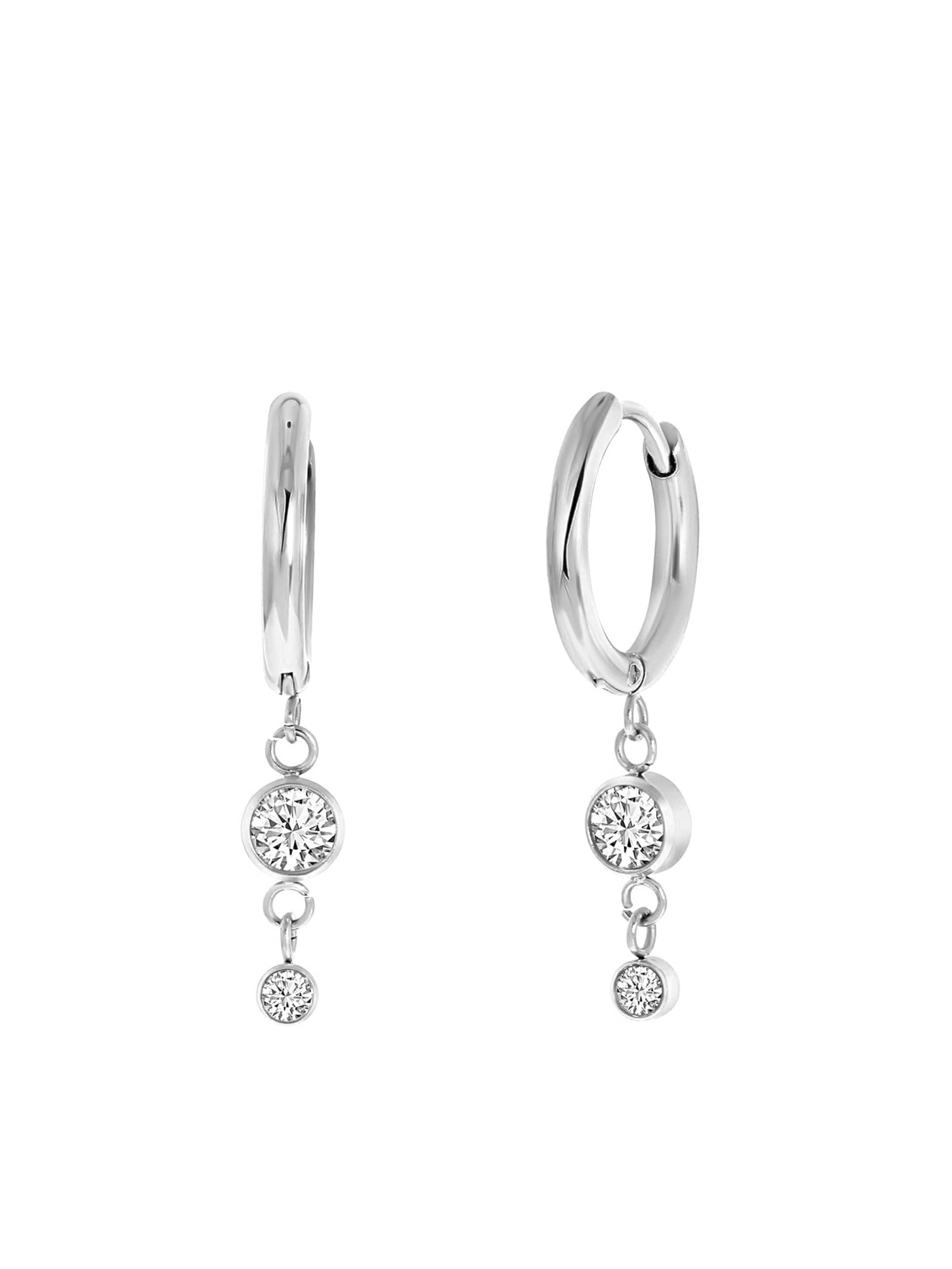 Lucardi Oorbellen in Zilver: voorkant