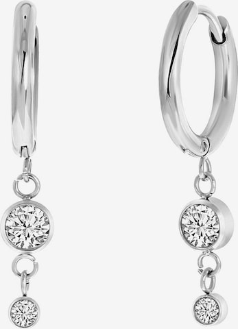 Lucardi Earrings in Silver: front