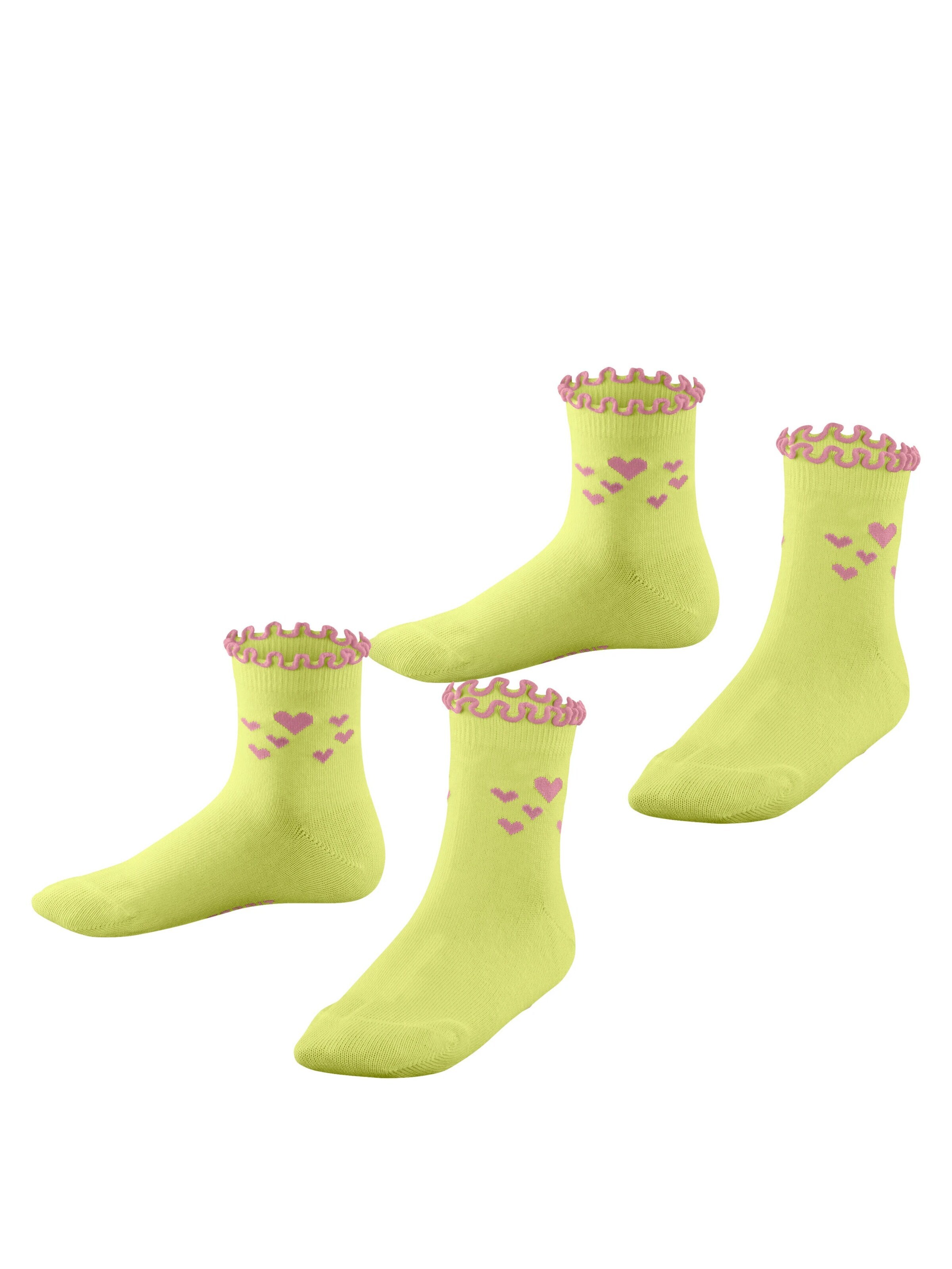 ESPRIT Socken 'Lovely Heart 2-Pack'‌‌‌‌‌‌ in Gelb: Vorderseite