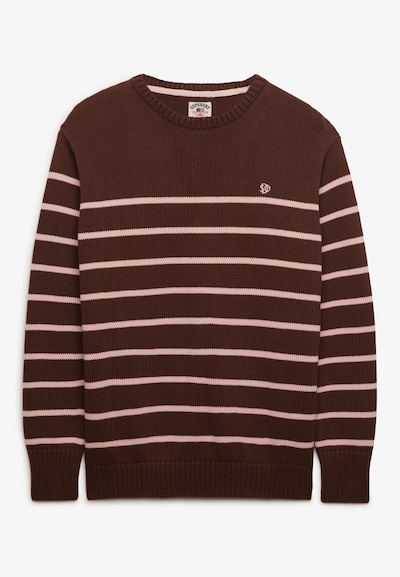 Superdry & Co Pull-over oversize en M en crème / marron châtaigne, Vue avec produit