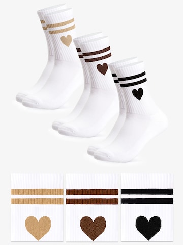 Occulto Athletic Socks 'Venus' in Brown: front