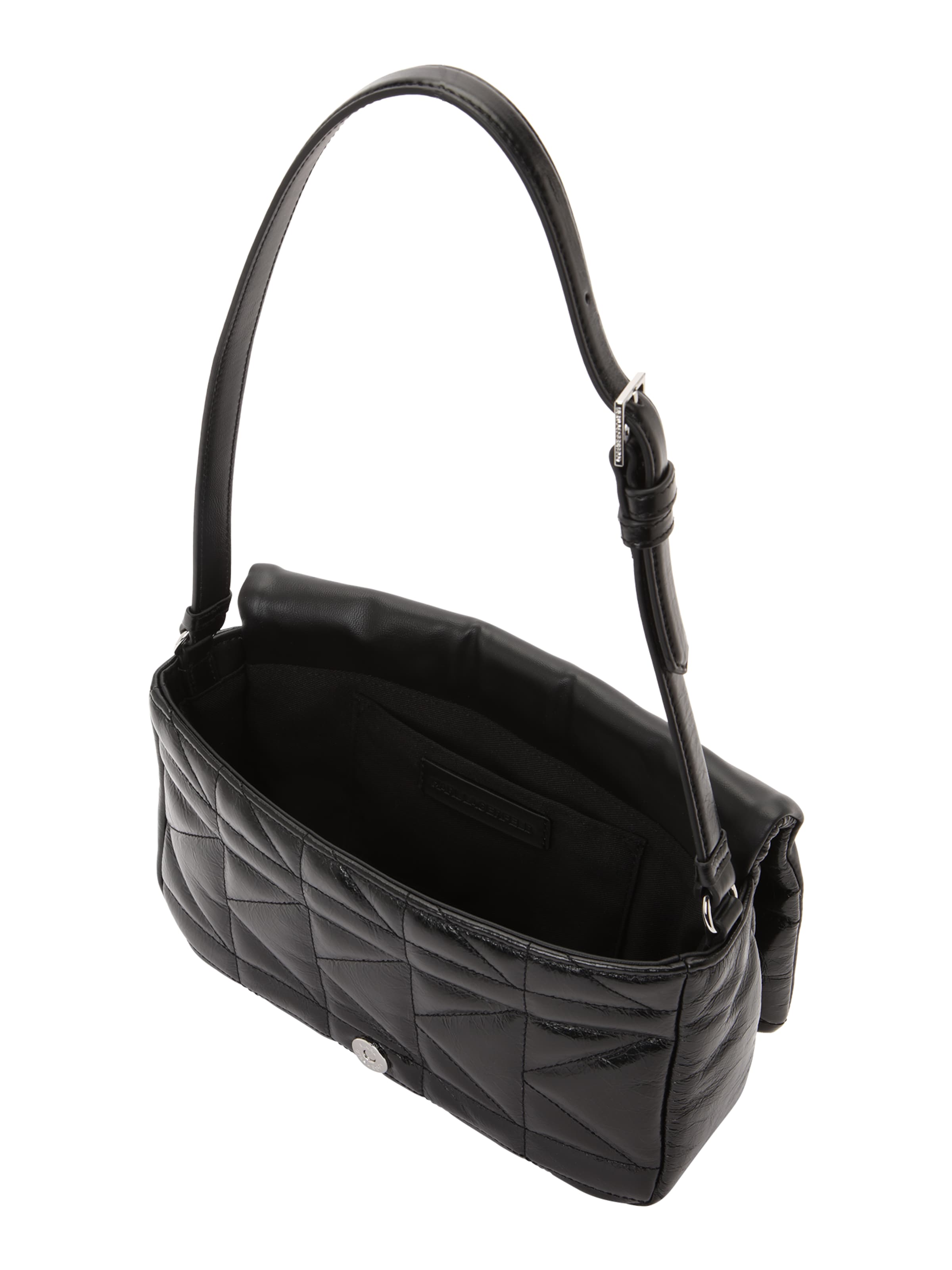 Karl Lagerfeld Чанта за през рамо в черно: отгоре