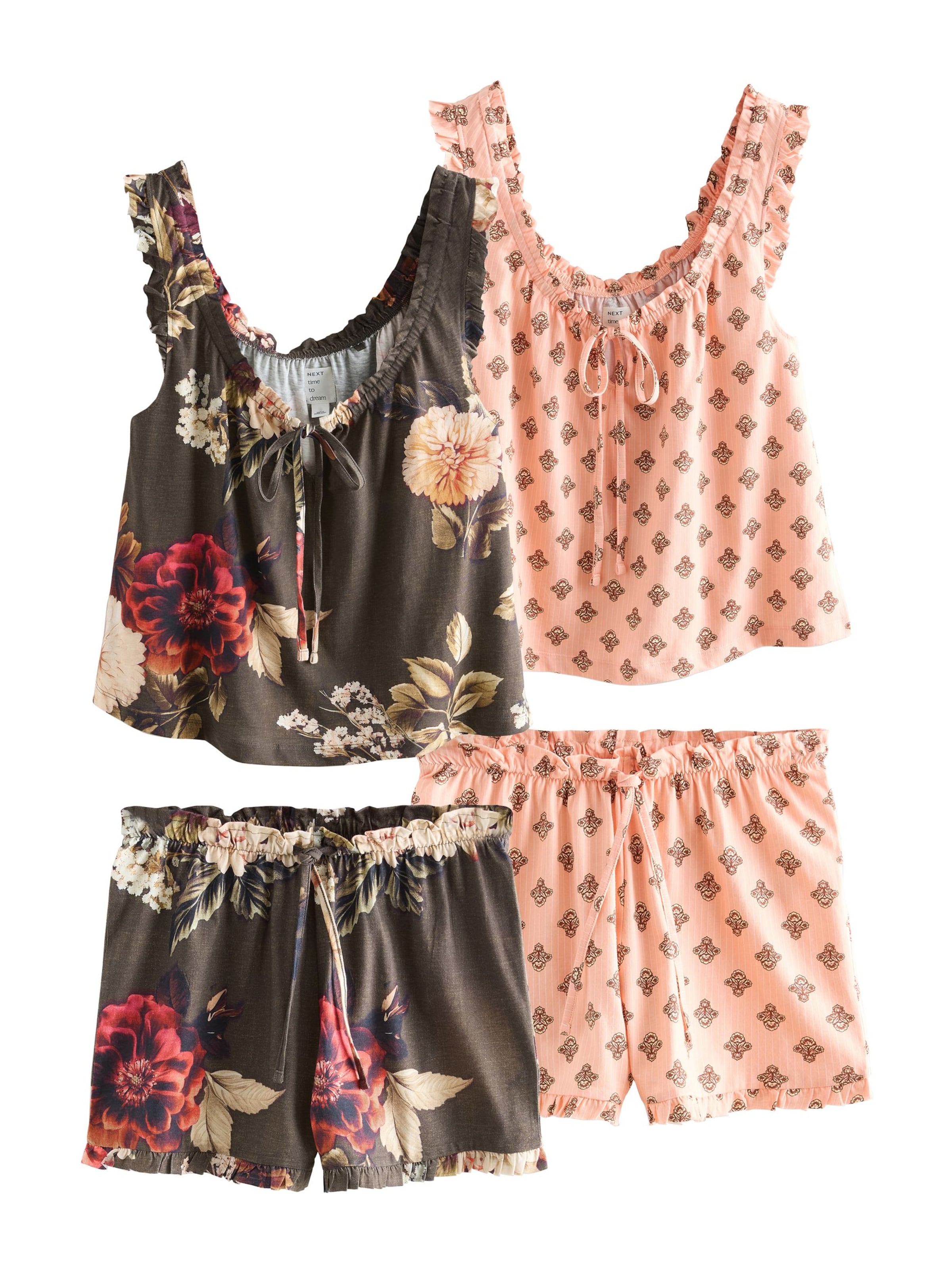 Next Kratke hlače za spanje | rjava barva: sprednja stran