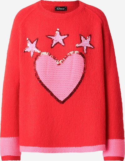 Megztinis iš Grace, spalva – rožinė / raudona, Prekių apžvalga