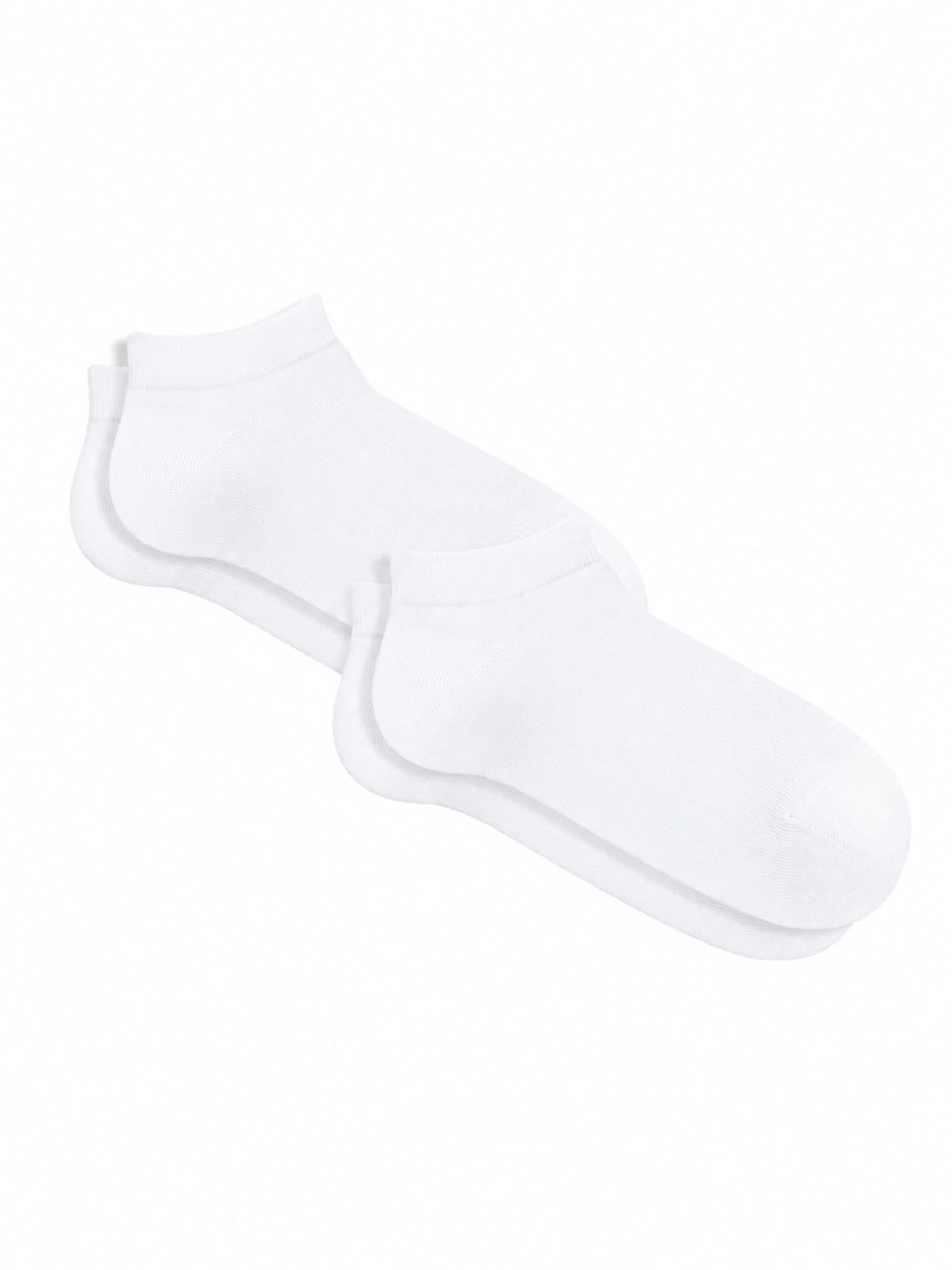 Albero Natur Füßlinge 'Bio-Baumwoll-Sneakersocken Unisex - 2er Pack'‌ in Weiß: Vorderseite