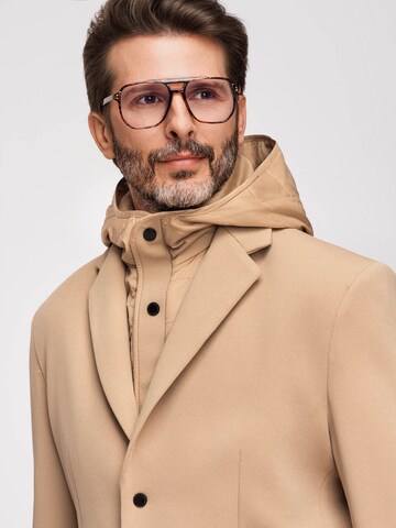 Ombre Regular Fit Businesshemd in Braun