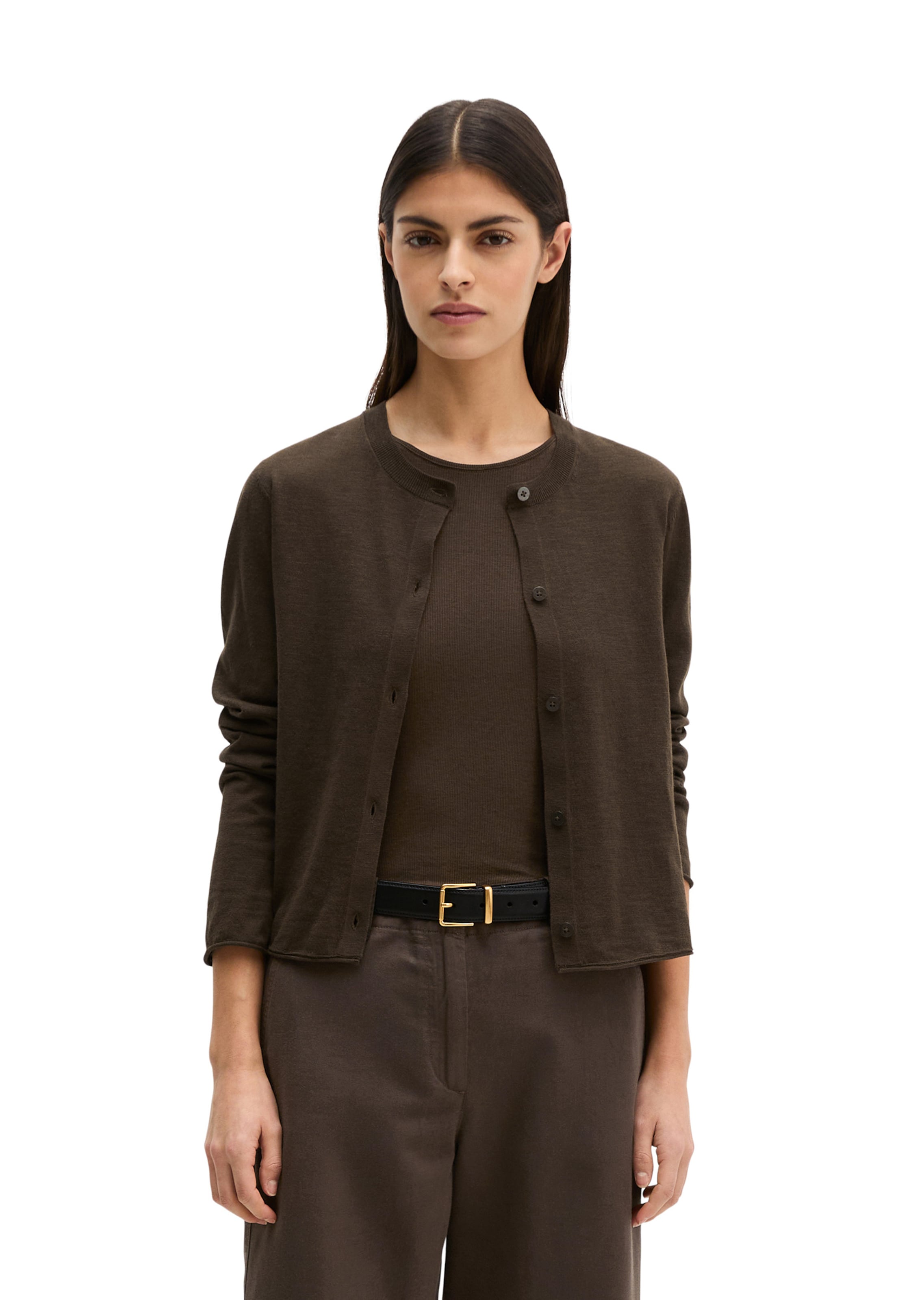 Marc O'Polo Knit cardigan in Brown: front