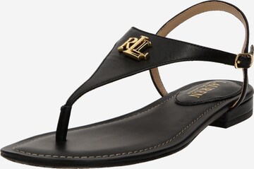 Tongs 'Ellington' Lauren Ralph Lauren en noir : devant