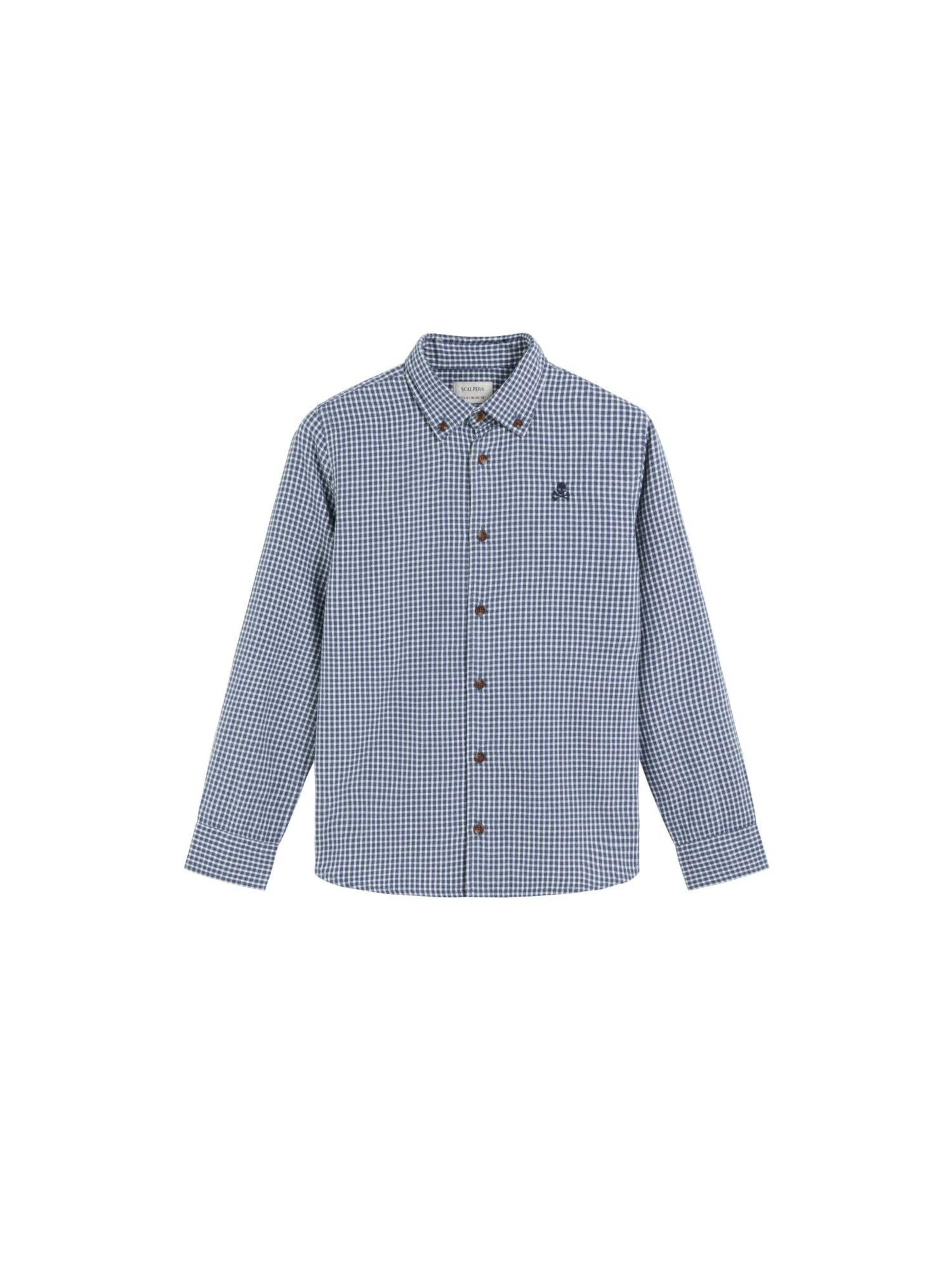 Scalpers Regular fit Overhemd in Blauw: voorkant