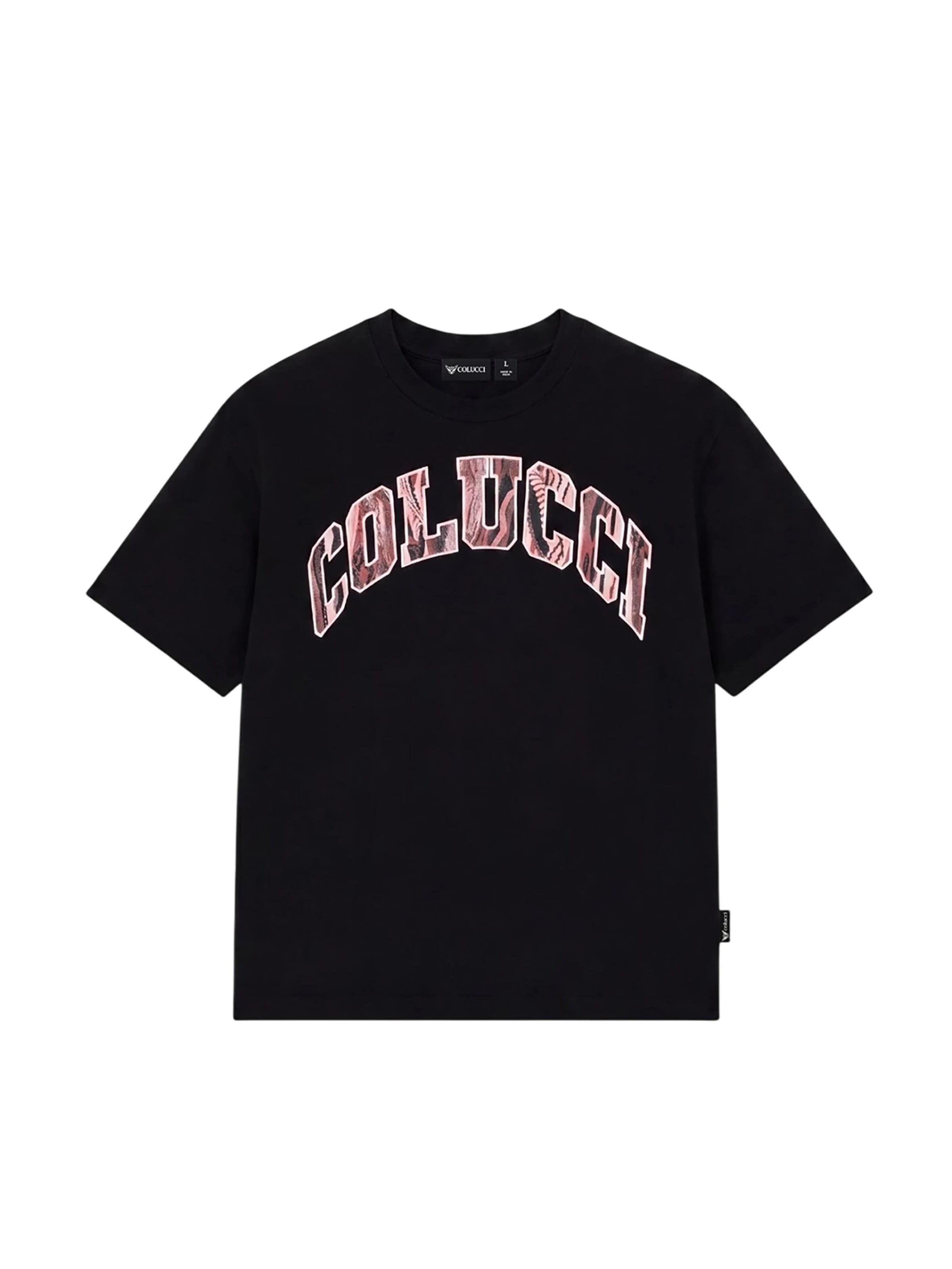Maglietta 'College' di Colucci in nero: frontale