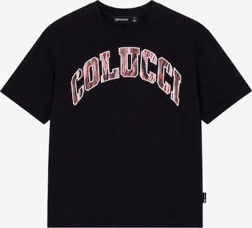 Colucci Shirt 'College' in Zwart: voorkant