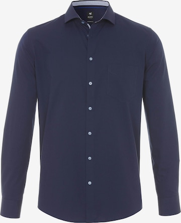 PURE Slim fit Button Up Shirt in Blue: front