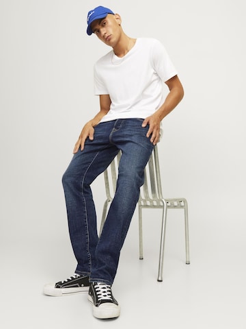 JACK & JONES Tapered Farkut 'JJIMIKE JJFOX CB 055' värissä sininen