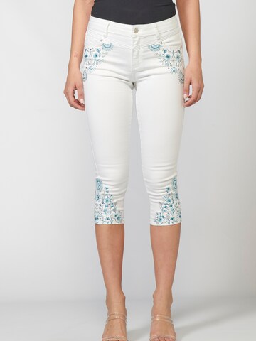 KOROSHI Slim fit Jeans in White: front