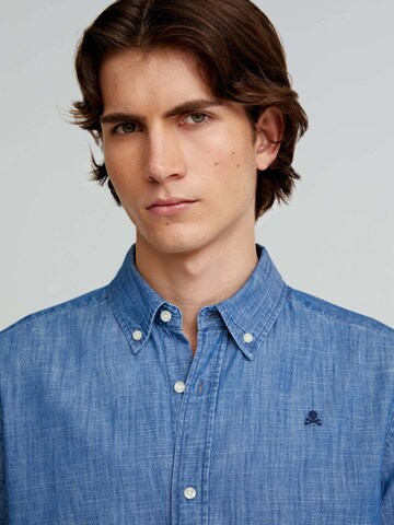 Scalpers Regular Fit Hemd 'Alpha' in Blau