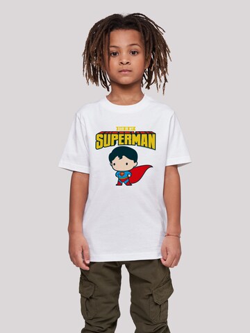 F4NT4STIC Shirt 'DC Comics Superman My Dad Is My Hero' in Wit: voorkant