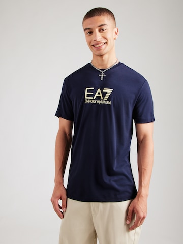 EA7 Emporio Armani Koszulka w kolorze niebieski: przód