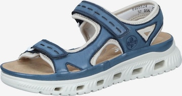 Sandales Rieker en bleu : devant