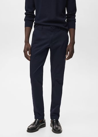 MANGO MAN Slimfit Chinohose 'Barna' in Blau: Vorderseite